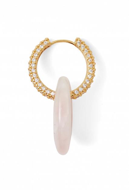 Crystal Haze Infinty Hoops Rose Quartz